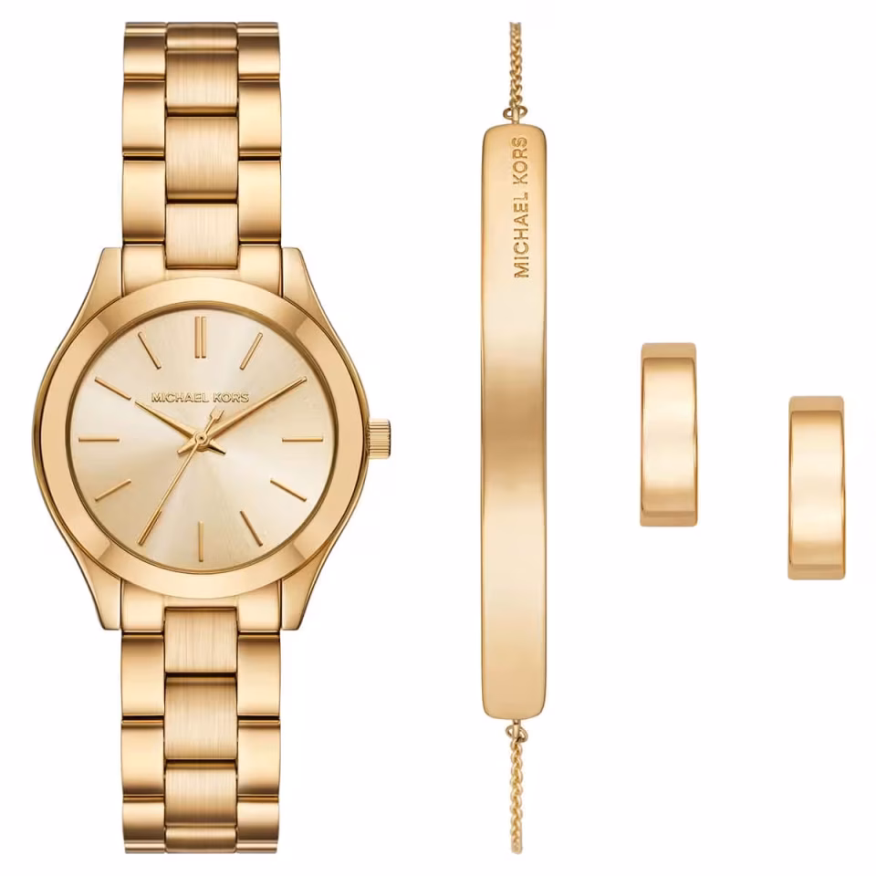 Michael Kors MK7561SET Kadın Kol Saati Bileklik ve Küpe Seti