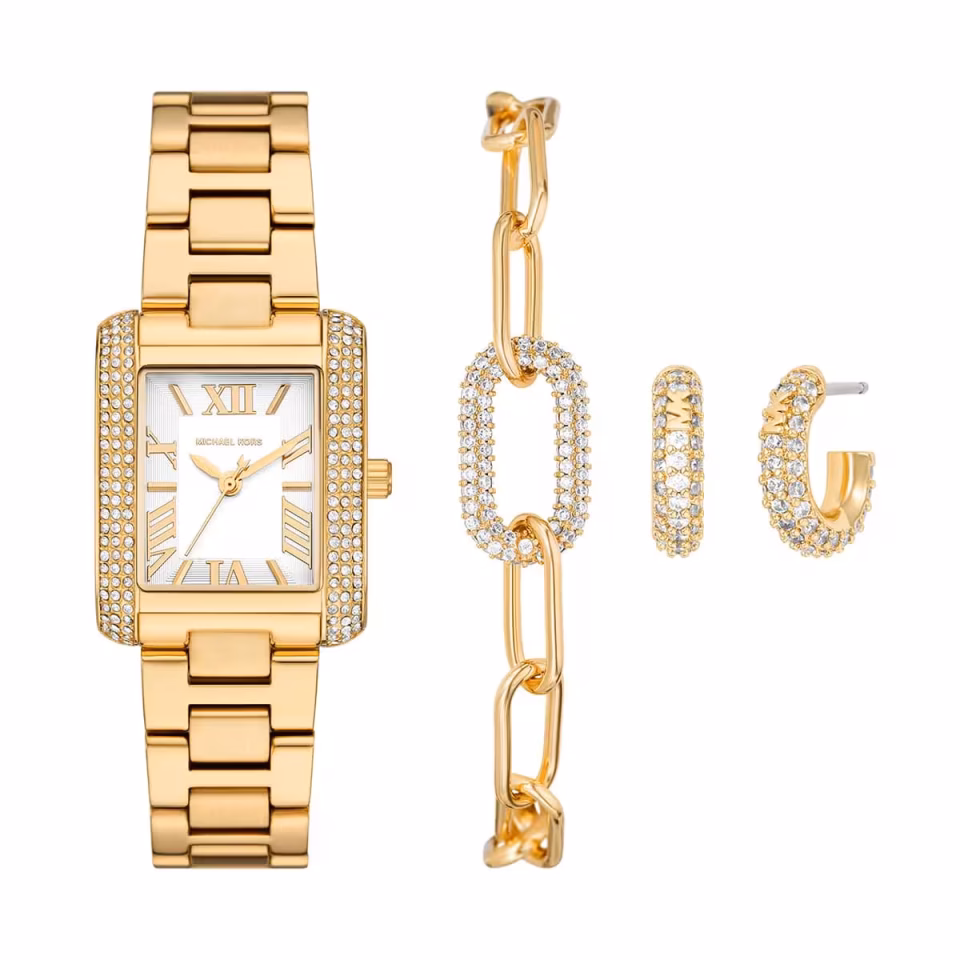 Michael Kors MK4837SET Kadın Kol Saati Bileklik ve Küpe Seti